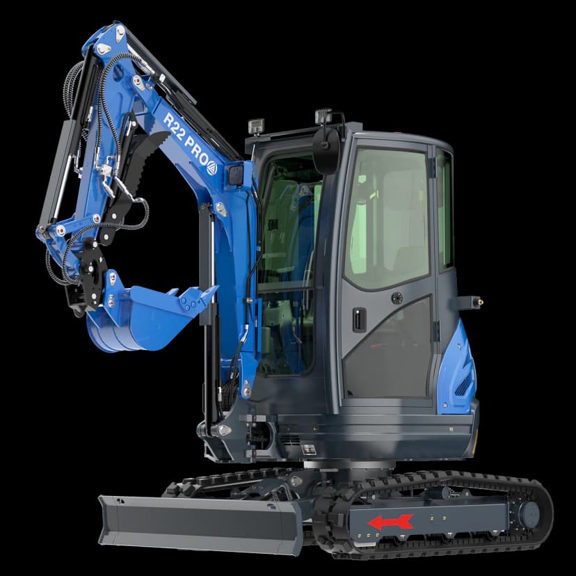 Mini Giratória R22 PRO 2400kg - Cabinada A/C – Kubota D1105