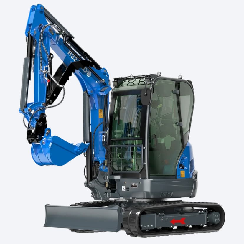 Mini Giratória R32 PRO 3500kg - Cabinada A/C – Kubota V1505